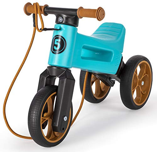 FWRider Supersport Pushbike / Balance Bike Rutschfahrzeug Dreirad Laufrad mit Leise Laufräder Rutscher für Kinder ab 1-4 Jahre für Jungen und Mädchen Sitz höhenverstellbar Tragfähigkeit 25kg (Aqua)