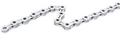 SwishTi X11SL 11 Speed Road MTB Bicycle Bike Chains Hollow-Pin Ultralight DLC 116-Links for Shimano/Sram/KMC use (Silver)