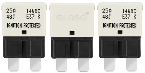 Gloso Disjoncteur Fusibles à lames Réinitialisation automatique Standard Le bateau Camion Voitures 25 AMP 3 paquets E37