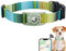 Konity AirTag Katzenhalsband, kompatibel mit Apple AirTag, Polyester-Halsband für Kätzchen, Welpen, mit Silikon-AirTag-Halterung für kleine Hunde, Bohemia Green, XS: 20,3 - 30,5 cm Halsumfang