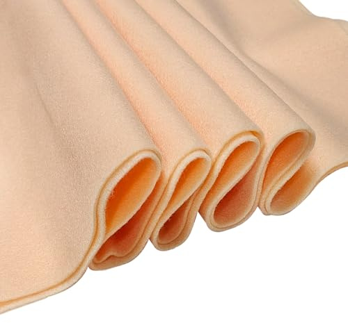 Jtnohx Colour Felt Fabric, 1.4mm Felt Sheets for Crafts, 90x90cm Soft Craft Fabric for Art and Sewing Projects (Apricot)