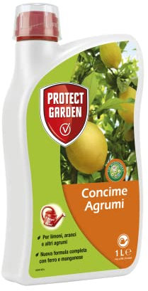PROTECT GARDEN CONCIME LIQUIDO AGRUMI E PIANTE MEDITERRANEE CON MICROELEMENTI PER FIORITURE RIGOGLIOSE E RACCOLTI SANI 1L