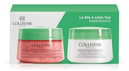 Collistar Body Stellen Sie das Spa bei Ihnen zu Hause ein, Straffende Routine, Straffendes Thalasso-Peeling + Intensive Straffende Creme plus, Straffung und Pflege der Körperhaut, 300 g + 200 ml