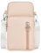 LTLSZRN Borsa a Tracolla Mini in Nylon per Donna - Portafogli e Porta Cellulare Con Fascia da Braccio e Porta Cuffie - Messenger Bianco