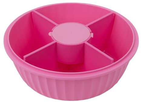 Yumbox Poke Bowl a prueba de fugas con divisor extraíble de 4 secciones, pozo de inmersión integrado y taza de inmersión extraíble, volumen de 4.2 tazas, sin BPA, apto para microondas, fácil de abrir