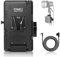 NEEWER V Mount Battery Plate with Super Clamp Mount Pole Holder and D Tap to DC Cable for Continuous Video Lighting Power Supply Only Light MS Series MS60 MS60B MC60C MS150B, PS008 K2