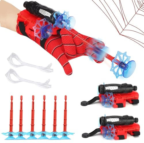 Set mit 2 Spider Launcher Handschuh, Spider Glove Launcher, Spider Shooter-Handschuhen, Lustiges Kinderspielzeug, perfekt für Rollenspiele und Kinderspiele