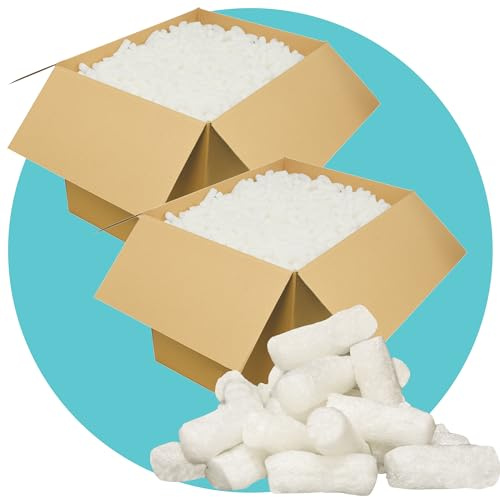 Triplast White ECO Packing Peanuts (10 Cubic Ft) - Corn Starch Based, Compostable, Biodegradable & Water-Soluble - Use as Loose Fill, Void Fill, Packing Chips & Packaging Filler for Shipping