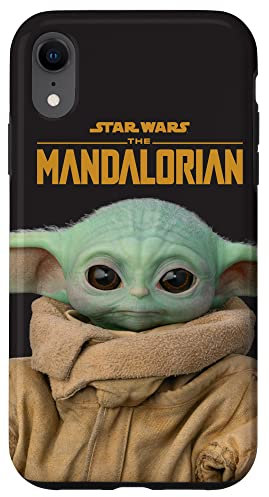 Hülle für iPhone XR Star Wars The Mandalorian Logo und Grogu