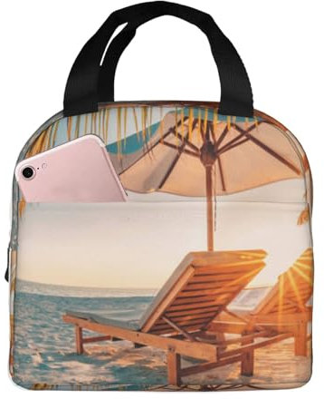TRESILA Vielseitige, isolierte Lunchtasche für Männer und Frauen, große Kapazität, tragbare Kühlbox, Liegestühle am Strand im Sommer, wiederverwendbare Lunchtasche für Picknick, Arbeit im Freien