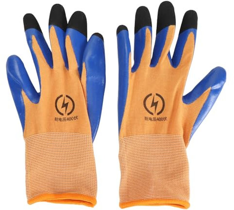 Elektro Isolierte Handschuhe, 400V Spannungs Widerstand Elektriker Hochspannung Handschuhe mit Touchscreen-Design, Flamm Hemmende Isolier Arbeits Handschuhe, Anti-Lip