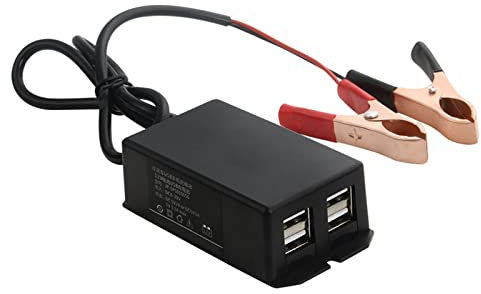 Chargeur de batterie 12 V pour téléphone portable, tablette, voiture, moto, chargeur USB de véhicule, adaptateur d'alimentation 12 V pour voiture et moto