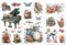 Peacoblue Rub on Transfers for Crafts 3Pcs Musical Instruments and Flowers 15cmx30cm, UV DTF Waterproof Furniture Transfer for Chest of Drawer Dresser Glass Porcelain Wood Plastic