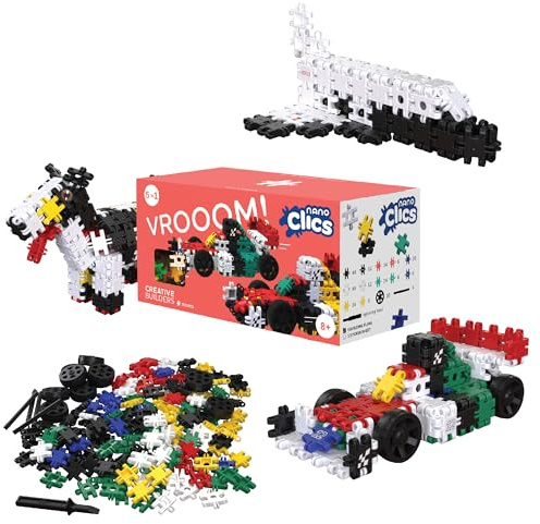 Nano Clics Creative Builders 250, Konstruktionsspielzeug für Kinder ab 8 Jahren, kreatives Lernspielzeug im 250-teiligen Set, Bausteine für Mädchen und Jungen, Montessori STEM,dauerhaftes Spielzeug