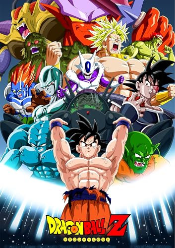Poster Poster Dragon Ball Z Goku Genkidama A4 Größe (210 x 297 mm).Zum Einrahmen oder direkt an der Wand platziert 255g/m2 glänzendes Fotopapier