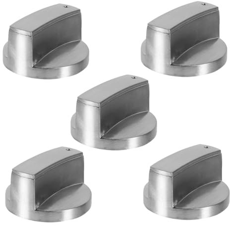 ANDRESLAD 3 Set Di Manopole Per Piano Cottura Manopole Di Ricambio Per Fornelli A Gas Materiale in Acciaio Inossidabile Facili Da Usare Per Casa O Ristorante 5 Pezzi*3