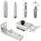 KOOLEVER 6 Pcs Bifold Door Repair Kit, with 3/8 Pivots 7/8 to 1 Guide Wheel and Brackets Bi-Fold Door Hardware Repair Replacement, Metal Top Pivot Hardware Package for Accordion Barn Folding