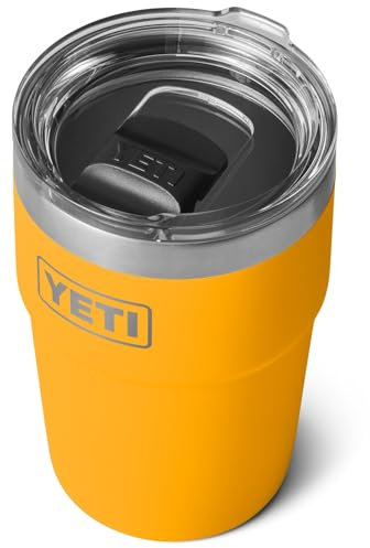 YETI Rambler Cup, Vacuum Insulated Stainless Steel Stackable Cup with Magslider Lid, Beekeeper, 16 oz (473 ml)
