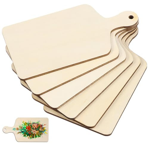 NUOBESTY Vassoi Per Pane Confezione Da 6 Taglieri in Legno Colori Naturali Taglieri Per Il Pane Per La Decorazione Della Cucina