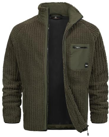 Indicode Herren INScotts Übergangsjacke mit Stehkragen & Reißverschluss | Herrenjacke für Männer Army, L
