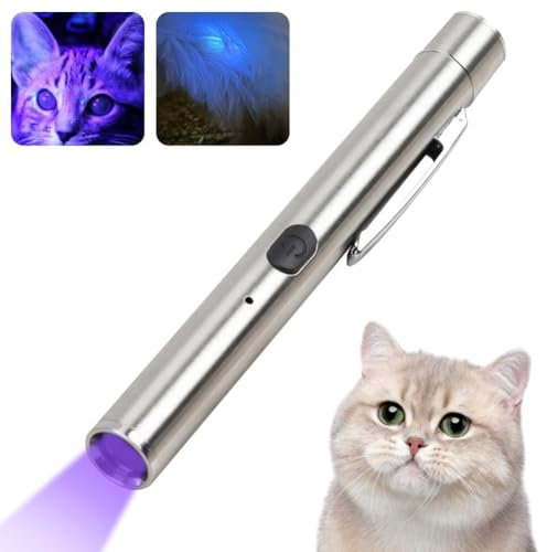 Rtyweth Linterna UV de luz negra para detección de hongos de mascotas, ultravioleta de 365 nm, control de perro Z9l7 y resistente al agua