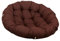 Baoblaze Gartenstuhl Kissen, 60 * 60 cm Rundes Sitzkissen, Abnehmbar Hängende Eierstuhlkissen Outdoor/Indoor, Stuhlauflagen für Schlafzimmer, Hängesesselkissen für Schaukel, Dunkelbraun