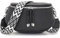 JSDOST Bauchtasche Damen klein Crossbody Bag Umhängetasche Damen Handtasche Veganes Leder Tasche Schwarz