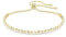 Swarovski Matrix Tennis Armband, Rundschliff, Weiß, Goldlegierungsschicht