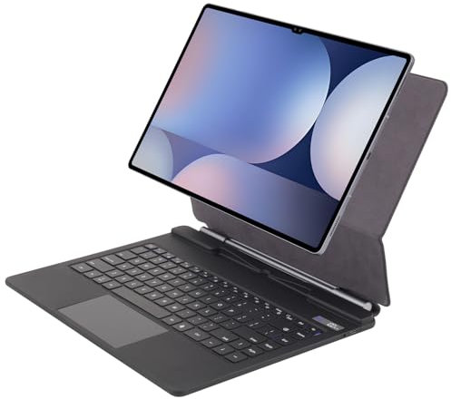 FIABANO Clavier magique Bluetooth magnétique pour Samsung Galaxy Tab S8 Ultra 14,6 (SM-X900/X906), support de clavier sans fil, souris trackpad, rétroéclairage, affichage numérique de la batterie