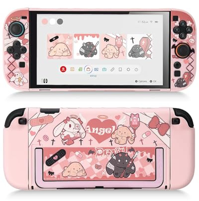 GeekShare Schutzhülle für Switch 2(2025), Switch 2 Hülle, Dockable Shell Kompatibel mit Switch 2, Kratzfestes, Stoßfestes (Gothic-Hase)