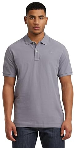 G-STAR Raw C.V. Men's Dunda Overdyed Slim Polo Shirt, Gray, XXL