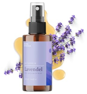 BOHORIA® Lavendel Raumspray BIO - Naturreiner Duft mit ätherischem BIO-Lavendelöl - Kissenspray für Schlaf, Entspannung & Wohlbefinden (100 ml, Lavendel)