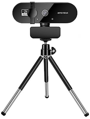 MOOILKO Webcam 4K 1080P Mini Camera 2K Full HD Webcam With Microphone 15-30fps USB Web Cam For PC Laptop Video Shooting Camera Office Work(2K With Tripod)