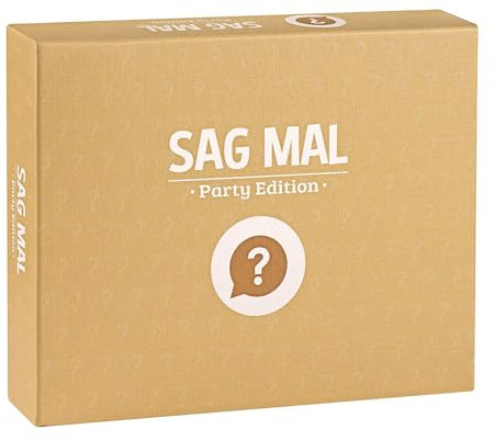 Spielehelden Sag mal.. Party - Das lustige Partyspiel mit coolen und witzigen Fragen für Erwachsene – Dieses Party Zubehör gehört als Eisbrecher auf Jede Feier