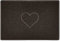 Nicoman Heart Shape Embossed Entrance Door Mat Non Slip Dirt Trapper PVC Spaghetti Mat with Rubber Base, Jet Washable Quick Drying Doormat Indoor or Outdoor - (Large, Brown, 90 x 60cm)