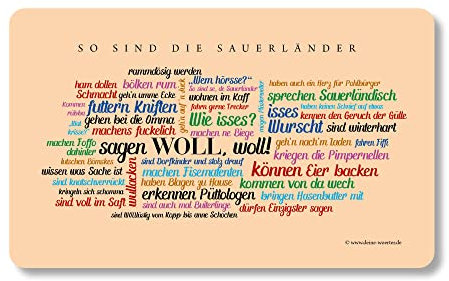 Frühstücksbrettchen So sind die Sauerländer