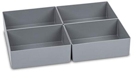 aidB NextGen Einsatzkasten Set 1/4 Unterteilung, 400 x 300 x 75 mm, ideal als Einsatz für Schubladen und NextGen Euroboxen
