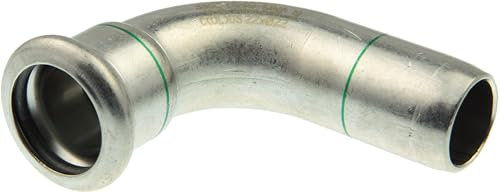 Raccord a sertir en inox coude 90°, DN 15 contour M avec un bout a enficher
