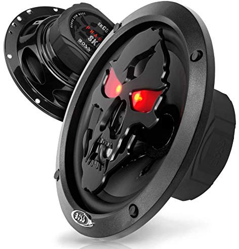2 Haut-PARLEURS Compatible avec Boss Audio Systems SK653B coaxial 3 Voies 16,50 cm 165 mm 6,5 175 Watts rms 350 Watts Max 4 ohms 90 DB Noir, par Paire