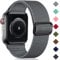 Oielai Solo Loop Strap Compatible with Apple Watch Strap 46mm 44mm 45mm 42mm 49mm, Adjustable Nylon Braided Sport Replacement Strap for iWatch SE Series 10/9/Ultra/8/7/6/5/4/3/2/1, Grey