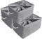 Mangata Stoff Aufbewahrungsboxen, Faltbare Aufbewahrungsbox mit Seilgriffen für Regale, Schrank, Kleiderschrank, 3er-Pack (Grau, XXL)