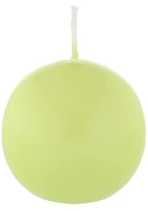 Kugelkerzen Lime Grün, Ø 40 mm, 12 Stück, dt. Kerzen in RAL Kerzenqualität, Kein rußen und Tropfen