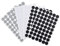 JaneYi 324 pcs 6 Sheets Self-Adhesive Screw Hole Stickers 21mm Screw Cap Covers White Grey Black - PVC Screw Cover Sticker 54 in 1 Dust-Proof Furniture Hole Cap for Wall Furniture Desk Cabinet Shelf