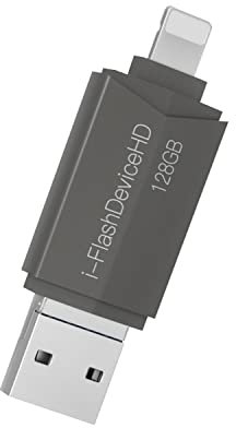 [Apple MFi Certified] 128G Lightning to USB3.0 Flash Drive Memory Stick,Phone Storage Memory Thumb Drives for iPhone/iPad/iPod Backup Memory Stick,Micro Android Phone,PC/TV/Projector (128GB)