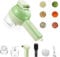 homeyuser 2022 Upgrade 4 in 1 Portable Electric Vegetable Cutter Set, Handheld Vegetable Slicer Blender, with One Button Control Food Slicer and Masher for Garlic Chilli Onion Ginger Meat, Green
