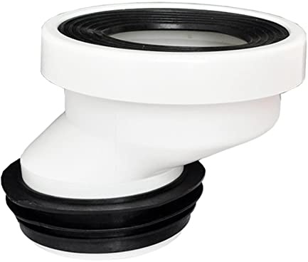 perfk Vollbündig Versetzter Toilettenflansch, Verbinder PVC Toilettenflanschschieber für Die Reparatur von Entwässerungssystemen, Urinale, Die Das Badezimme, 5 cm verschieben