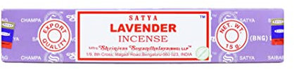 Lavanda - Bastoncini di incenso Satya Sai Baba - 15g (10-12 Sticks) - Arrotolati a mano in India - Per Meditazione e Yoga