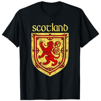 Schottischer Rampant Lion T-Shirt Schottland Wappen Shirts T-Shirt