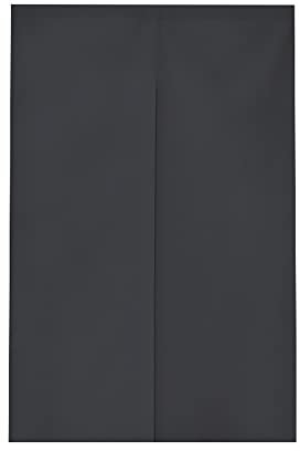 Odot Noren Rideau de Porte Japonais Long Coton et Lin, Couleur Unie Rideau Demi-Porte de Cuisine, Rideau de Séparation de Cuisine de Restaurant, Tapisserie Décoration (90x200cm,Noir)