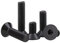 FandWay 100 Pièces Vis à Métaux à Tête Plate M6x10/12/16/20/30mm, DIN7991 à Six Pans Creux, Boulons Hexagonaux en Acier au Carbone 10,9 Noir Entièrement Filetés
